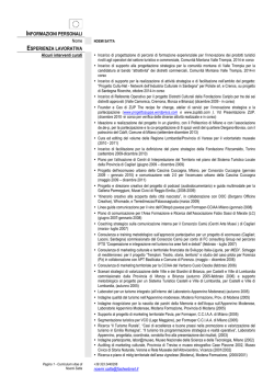 informazioni personali esperienza lavorativa