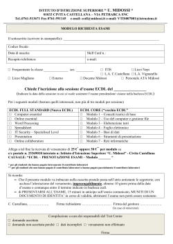 prenotazione agli esami ECDL - IIS U. Midossi di Civita Castellana