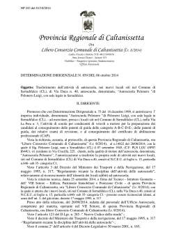 Libero Consorzio Comunale di Caltanissetta (l.r. 8/2014)