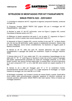 istruzioni di montaggio per kit passaparete sinus penta s22