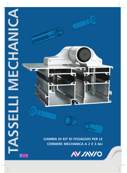 gamma di kit di fissaggio per le cerniere mechanica a 2 e 3 ali