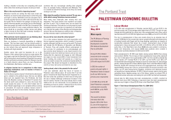 PALESTINIAN ECONOMIC BULLETIN