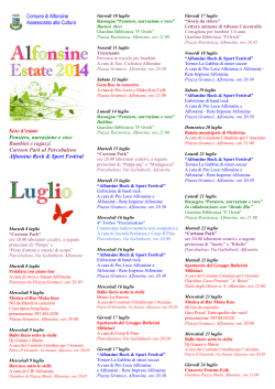 Alfonsine estate 2014, programma