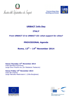 Info Day 2014.11.13-14 - Programma