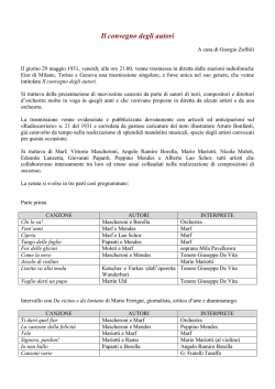 Il convegno degli autori - Ricordando il Trio Lescano