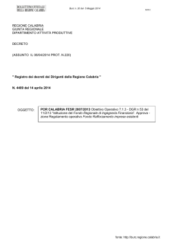 Decreto n. 4409 del 14.04.2014 Approvazione