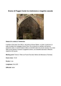 Eremo di Poggio Conte - Manciano Promozione