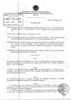 Decreto n. 3 - Università degli Studi di Messina