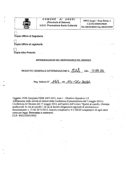 Determina n.512-2014-Affidamento delle attività