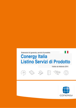 Conergy Italia SpA - Listino Servizi di Prodotto FEBBRAIO_2014