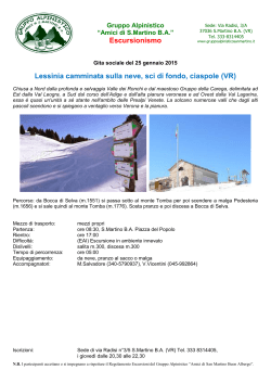 Lessinia - Camminata sulla neve - Gruppo Alpinistico "Amici di S