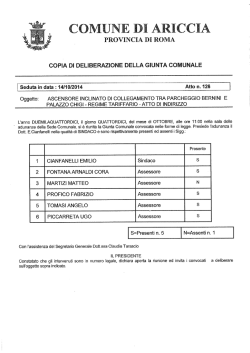 PROVINCIA DI ROMA - Comune di Ariccia