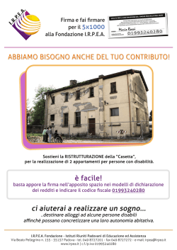 ABBIAMO BISOGNO ANCHE DEL TUO CONTRIBUTO!