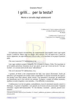 I grilli&hellip; per la testa? - Liceo scientifico Galileo Ferraris