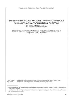 Effetto concimazione organo minerale iris.PDF - CRA
