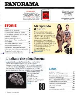 Articolo rivista Panorama su Ligustro