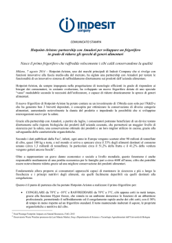 Hotpoint-Ariston: partnership con Amadori per sviluppare un