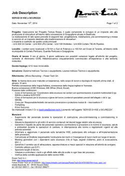 Job Description - Basilicata Lavoro