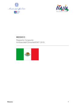 MESSICO Rapporto Congiunto Ambasciate/Consolati/ENIT 2015