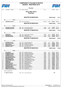 100 sl F/M - Rinascita Team Romagna MASTER