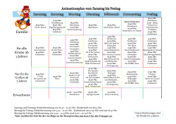 Programma settimanale