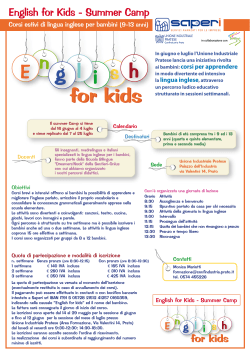 English for kids - Unione Industriale Pratese