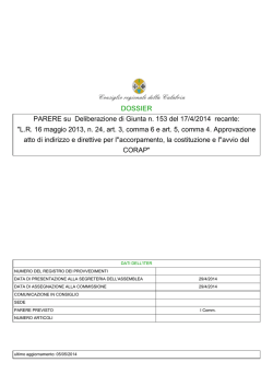 Dossier - Consiglio regionale della Calabria