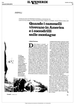 Quando i cammelli vivevano in America e i coccodrilli sulle montagne