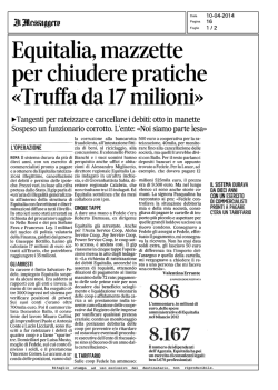 Equitalia, mazzette per chiudere pratiche. Truffa da 17