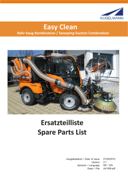 Easy Clean Ersatzteilliste Spare Parts List Kehr-Saug