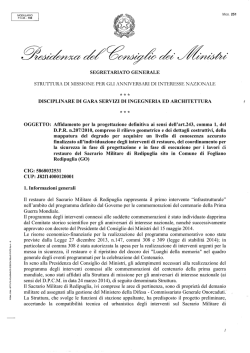 Disciplinare di gara - Centenario Prima Guerra Mondiale 2014-2018