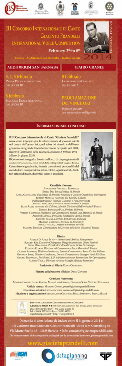 III CONCORSO INTERNAZIONALE DI CANTO