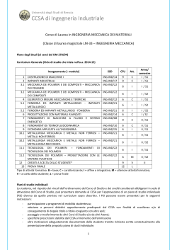 Scheda informativa a.a. 14-15 - Università degli Studi di Brescia