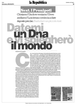 Datemi un Dna e vi spiegher il mondo
