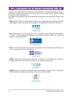 2. Enti e organizzazioni per gli standard internazionali delle reti