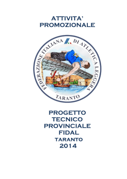 ATTIVITA - Comitato Provinciale FIDAL Taranto