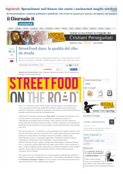 2014.10.09_ilgiornale - Street Food on the Road