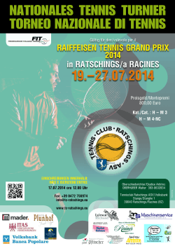 RAIFFEISEN TENNIS GRAND PRIX 2014 in RATSCHINGS/a