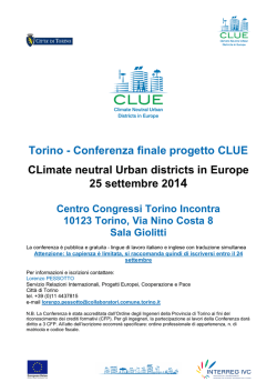 Disponibile il programma