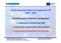 Interreg Europe - Cooperazione Territoriale Europea