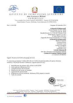 ISTITUTO DI ISTRUZIONE SUPERIORE INDIRIZZI: