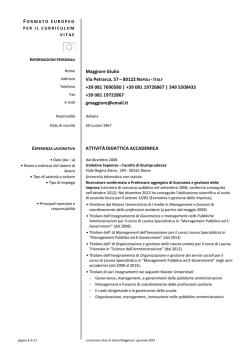 Curriculum Vitae - Università degli Studi del Sannio