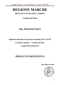 Progetto Definitivo - Provincia di Pesaro e Urbino