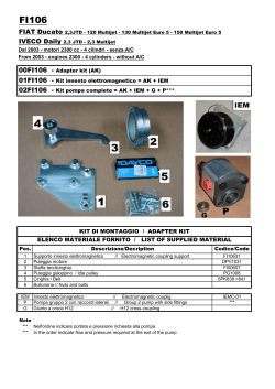 elenco materiale fornito / list of supplied material kit di montaggio
