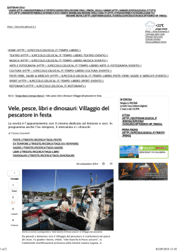 Vele, pesce, libri e dinosauri: Villaggio del pescatore in festa