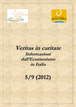 Newsletter Veritas in caritate n.9 (2012)
