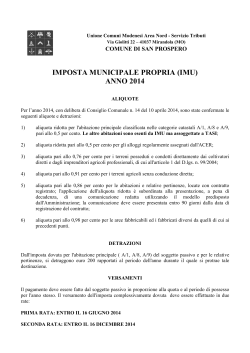 IMU 2014 - Comune di San Prospero