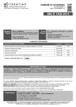 IMU E TASI 2014 - Trentino Riscossioni SpA
