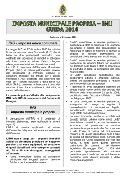 Guida IMU 2014 - Comune di Bologna