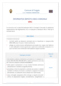 Informativa &ndash; Acconto Tasi-Imu-2014